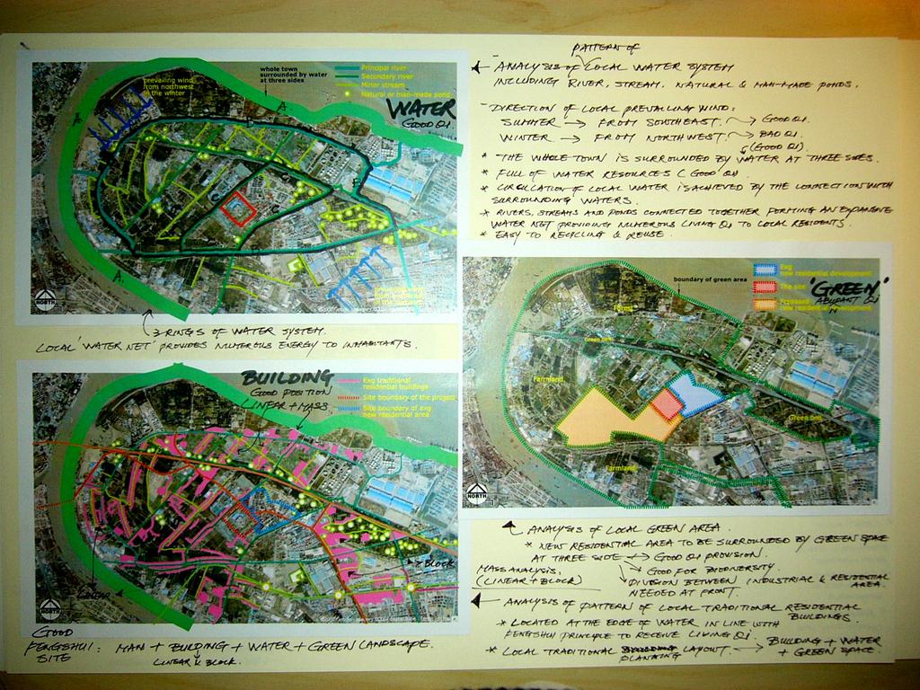 Eco-Architecture II Figure 1: 51 Example of site analysis Gaoqiao town residential development. 4.