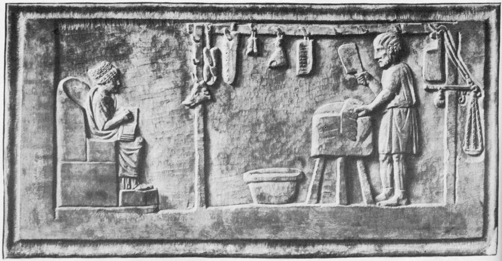 9. Pompeii 79 AD The picture below shows a shop in Pompeii. (a) What do you think the seated woman is doing?