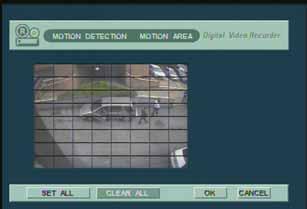 Figure 4-23 The entire image of the channel is set up as the motion detection field, when the ALL is selected. The motion detection field can be selected like Figure 4-23, when the PART is set up.
