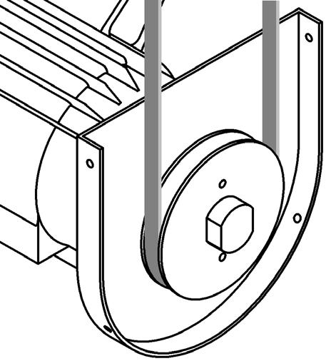 5. Installation of the protective cover (with belt slip off prevention part) The protective cover is enclosed with the motor as an accessory. 1. Install the protective cover A onto the motor. 2.