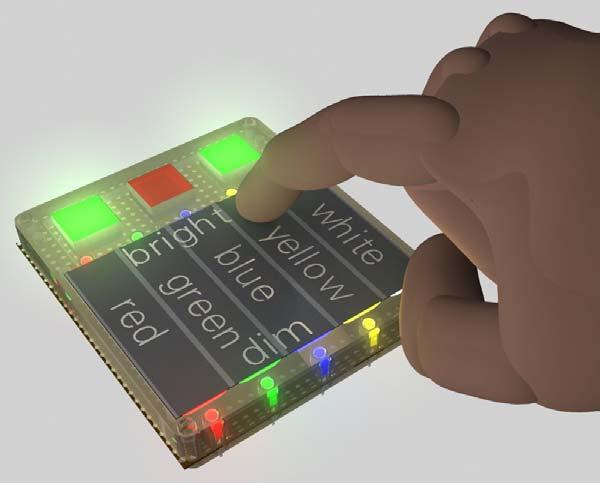 Interface: Touchpad Dimmer Implementation using Touchpad 2D interface used as pointing device Surface divided into virtual sliders 5