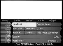 ROLLER GUIDE MENU OPERATIONS Guide : Channel List The guide will display channel(s) that are either in the ALL CH or FAV CH mode. The Digital Satellite Receiver default mode is ALL CH.