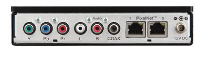 and digital-to-digital loop-through Choice of external (loop-through) or internal EDID Automatic format detection for Plug-and-Play simplicity Supports two PixelNet windows PixelNet Analog HD Input
