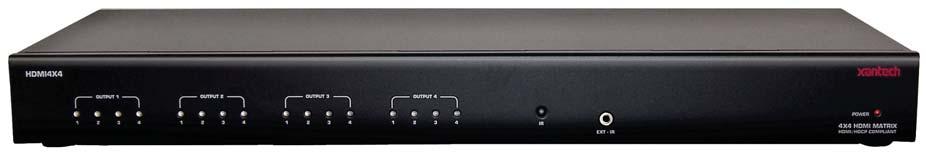 4X4 HDMI SWITCHER: 4 SOURCES TO 4 DISPLAYS Distributes any of the four inputs to any or any combination of the four HDMI output displays Maintains high resolution video - beautiful, sharp HDTV
