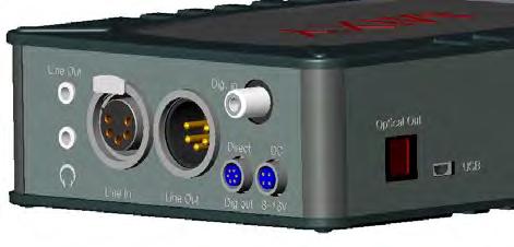 The X/LR5 M output level can be adjusted in two ways a fixed 4dB attenuator to match levels to nominal microphone inputs, and by presetting a maximum output level relative to dbfs.