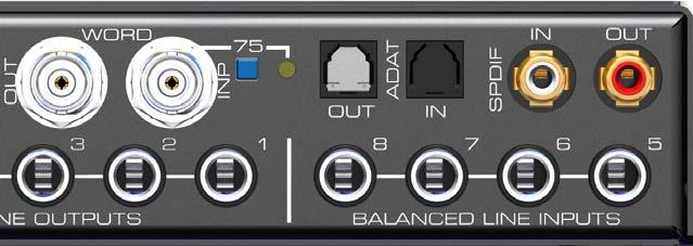 Inputs 3/4, INST/LINE, accept both a balanced line signal as well as an unbalanced instrument signal via 1/4" TRS plug.