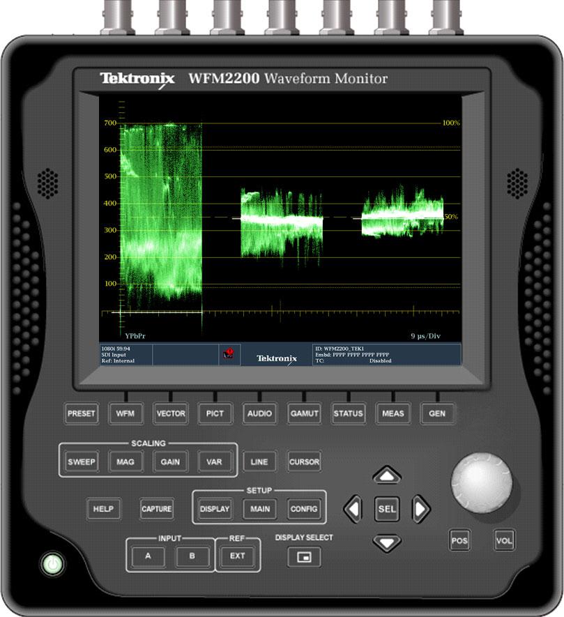 Multiformat, Multistandard Portable Waveform Monitor WFM2200 Data Sheet Features & Benefits Portable Instrument that is Ideal for Field Production Setup and Troubleshooting Operates with Internal,