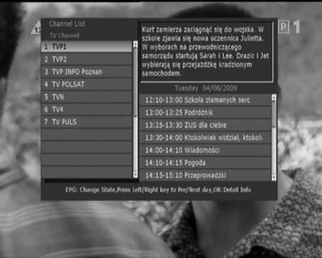 6. Program Guide It provides information of the current and next programs on different channels. The information is only available from the network to which the channel you are watching.