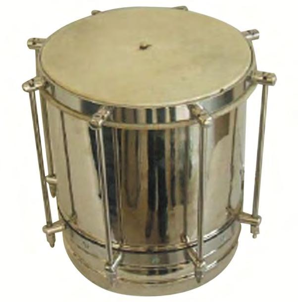 QUICA is a single-headed drum with a stick like stem attached to the middle of the drum head.