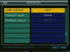 2.5 Spectrum Press OK button and then enter spectrum