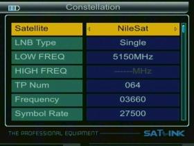 2.6 Constellation Press OK button, then enter the constellation parameter to set menu 2.6.1To set parameters according to the requirements, press OK button to enter the constellation chart parameter.
