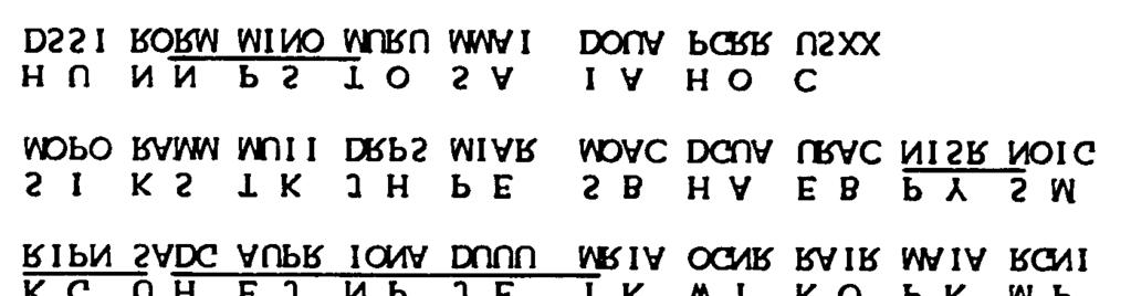 5-20 d. We see that repeats appear in the pseudotext that results from our trial decipherment. The repeats that were suppressed by the variants are now visible with the variants combined.