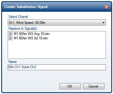 Figure 49: This dialog appears when the Create substituted signal is clicked.