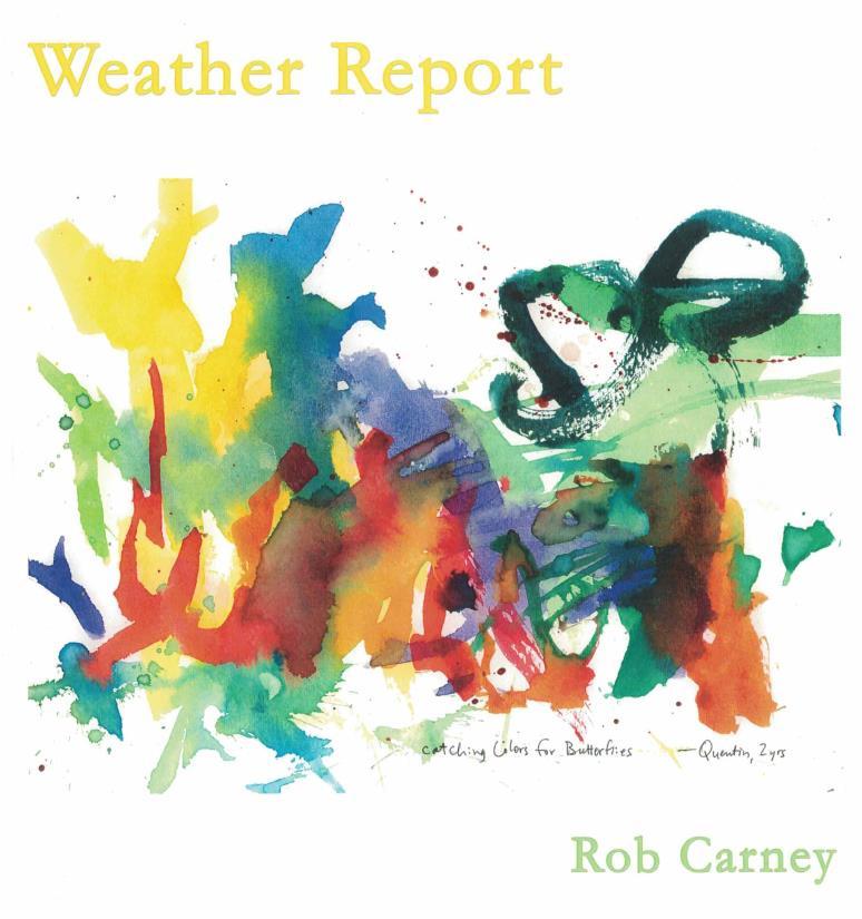 6) Rob Carney. Weather Report Shepherdstown, WV: Somondoco Press, 2006. Second printing. 72pp. Square quarto [23 cm] White illustrated wrappers. New. Paperback.