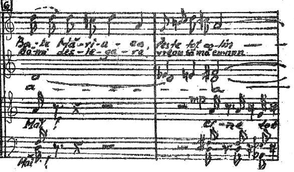Fig. 7a Karol Szymanowsky, Cine bate, mm. 17-18 Fig. 7b Marcel Mihalovici, Sonata for solo violin, theme, mm.