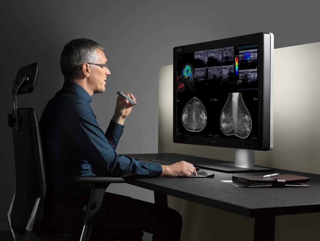 Now your reading room can look like this One display. Any image. Imagine reviewing both PACS and mammography, grayscale and color, 2D and 3D, static and dynamic images on a single display.