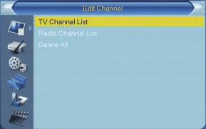1 TV CHANNEL LIST When you enter to Channel List menu, there will display the screen like below (OSD 11