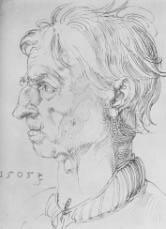 Drawing Dürer, Head of a Man Drawing