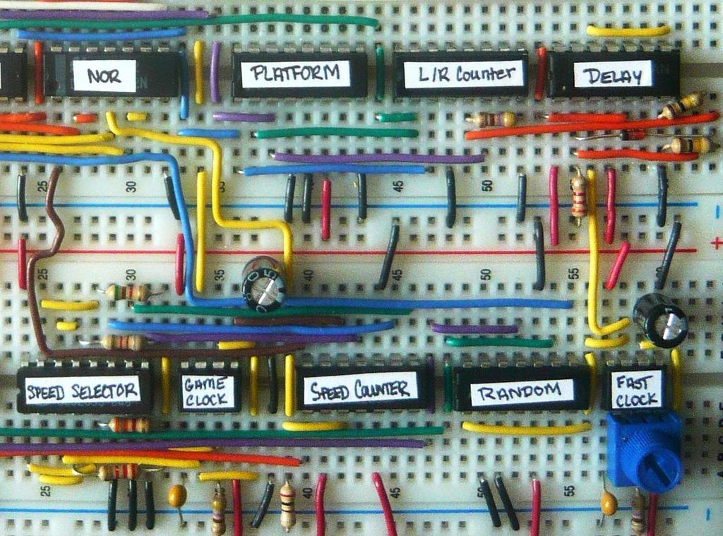 circuit. Figure 5. The chips labeled delay, L/R counter, and fast clock form the button sub circuit.