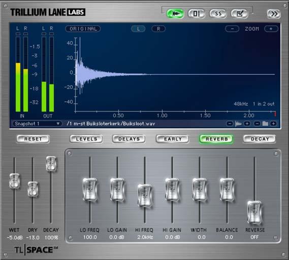 chapter 11 TL Space TDM and TL Space Native Introduction TL Space is a convolution reverb TDM, RTAS, and AudioSuite plug-in. There are two versions of TL Space: TL Space TDM and TL Space Native.