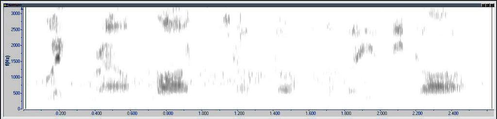 Spectrogram with the speaker 30' away from the recorder.