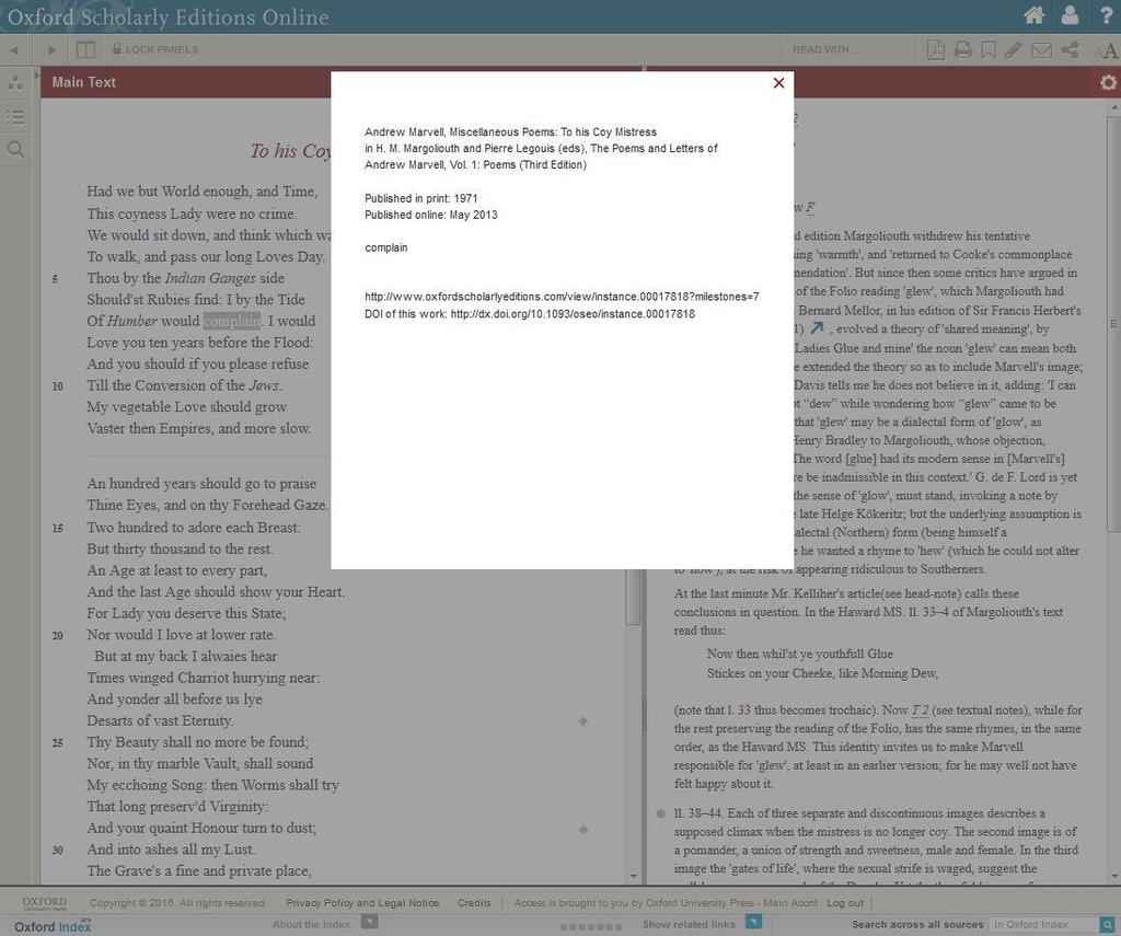 With the copy and cite tool, you can select text and