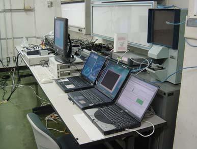 Conference view at Kyushu University Monitor at