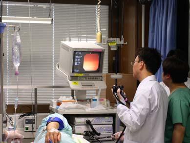 endoscopic ultrasonography was broadcasted from