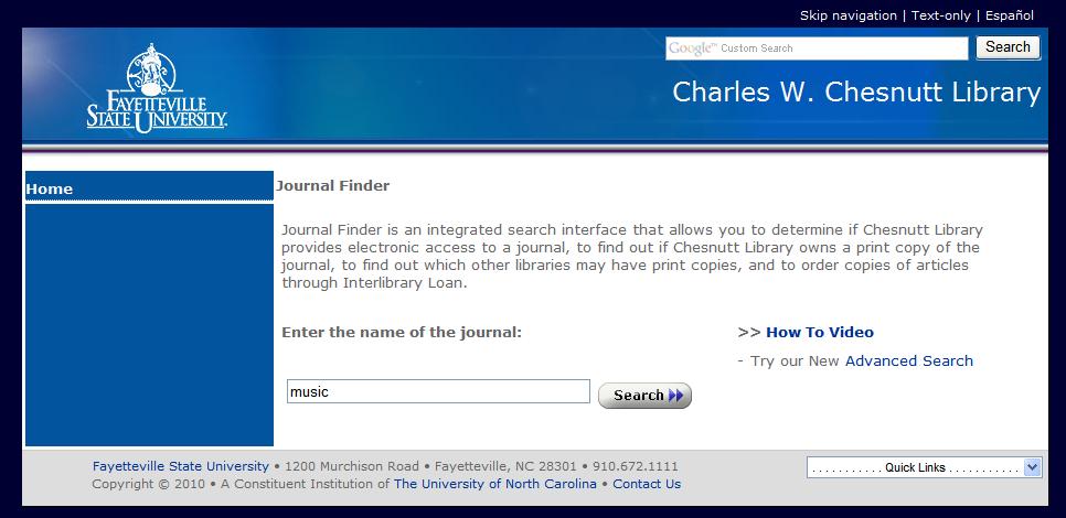 To Locate Journal Titles Owned By the