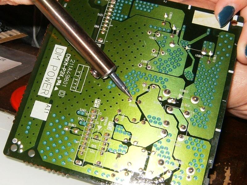 Step 5 Unsolder all the capacitors and remove them.