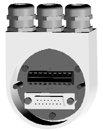 s can be seen from the rear view of the encoder (see figure alongside) a led inspection window and a plug are present on the cover, permitting access for local settings on the device.