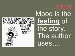 9 Mood A mood in a story is the feeling that a reader gets while reading the story.