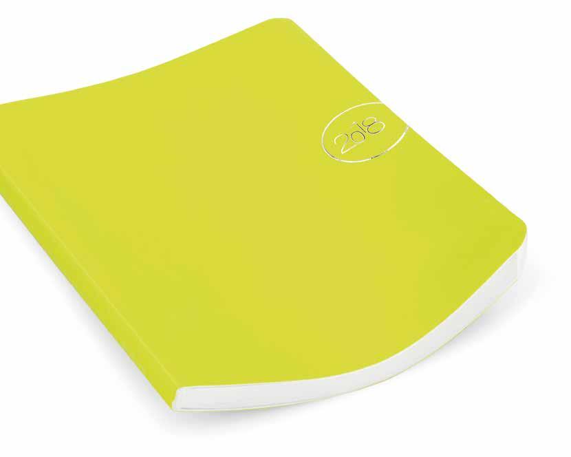54 2018 Diaries & notebooks Basic Slim Modern bright colours Flexible cover without