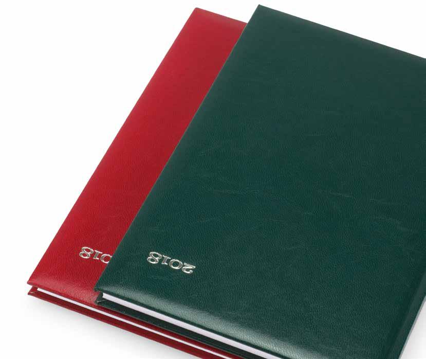 64 2018 Diaries & notebooks Basic Kronos Highly desirable diaries made from balacron Foil embossing of the current year Simple design Diaries Daily Weekly DE KRONOS red