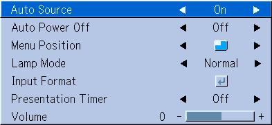 Setup Select menu name Setup. See Menu Operation Method on Page E-33 for information about performing menu operations. The item name display will differ depending on the input signal.