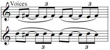 If you count time as possibly infinite and audible pitch space as limited, then frieze patterns exactly match the symmetric capabilities of a repeating phrase of music.