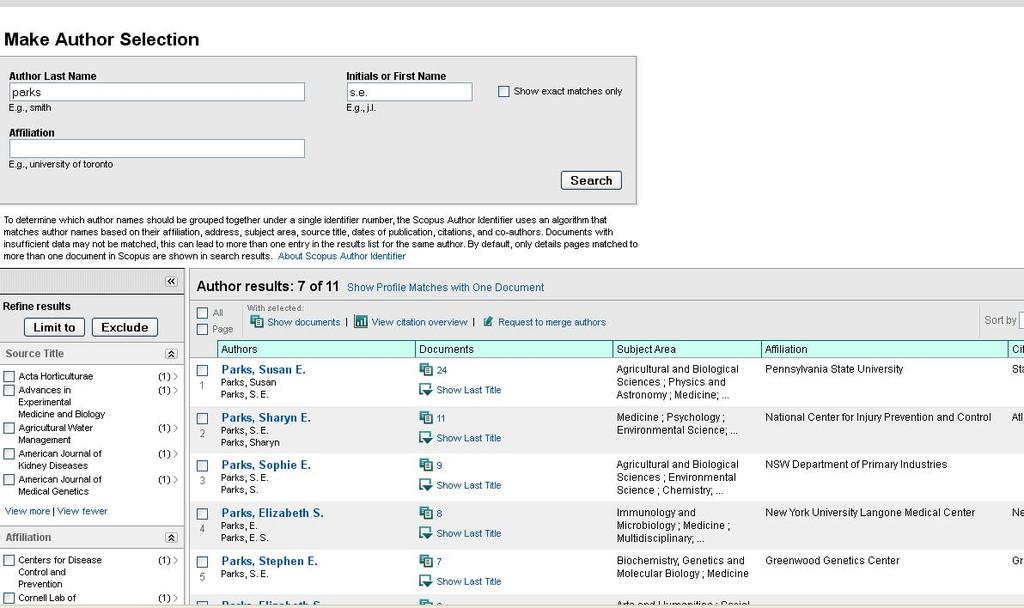 Cited reference search in Scopus Tips: Create an account to save your work