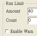 every 6 seconds. Run Limit - Enable limit of run amount.