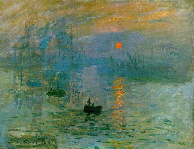 Impressionism Impressionism began as a movement in the art world, primarily in France. The term was first used for a Claude Monet painting known as Impression: Sunrise - the painting shown below.