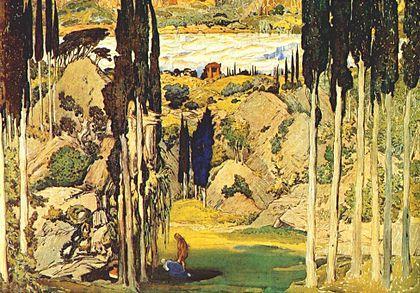 Maurice Ravel, Daphnis et Chloé (1912) Léon Bakst, Daphnis et Chloé, Act II set Ravel (1875-1937) is often admired for his orchestration Arranged other composers works for orchestra Uses combinations
