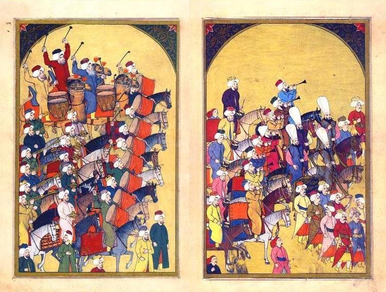 Ottoman Empire musical influence Janissary Corps royal guard established in 1326 1826: 135,000 members Grandeur, ostentatious, political might displayed by commanding musical sound European leaders