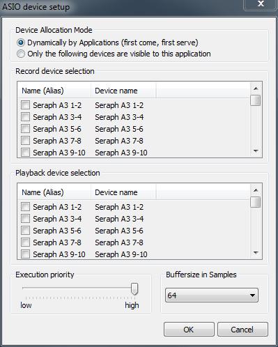 7 The SERAPH A3 in Detail: System settings Filters active enables all configured MIDI filter options. For most comfortable editing, you can change the look of the section command filters.