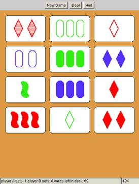 Summary of Integral-Separable Integral Set Each card has 4 features: Color Symbol Number Shading/Texture A set consists of 3 cards in which each feature is the SAME or DIFFERENT on each card.