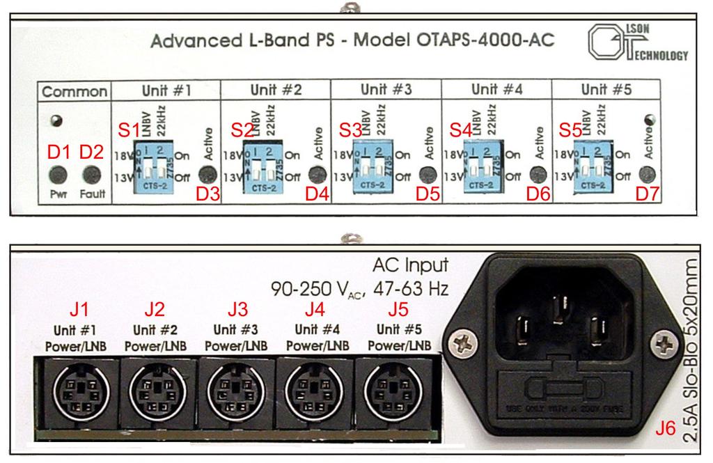POWER SUPPLY DESCRIPTION The Model OTAPS Advanced L-Band Power Supply offers additional functionality to the system.