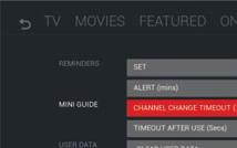Browse through TV Genres and Movies with the Remote Control, or Search for a specific