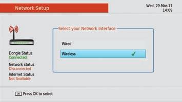 Main Menu - Settings Network Setup Connecting to the Internet allows you to use a range of features such as