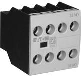 Two-Pole Four-Pole Front-Mount Auxiliary s for Use with XTRE Control Relays Thermal Current, I th (A), Open at 60 C Rated Operational Current AC-5 I e (A) 220V 230V 240V 380V 400V 45V.