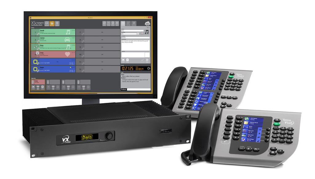 Telos VX Prime Big Performance for Small Facilities OVERVIEW Telos VX talk-show systems are the world s only true VoIP-based broadcast phone systems.