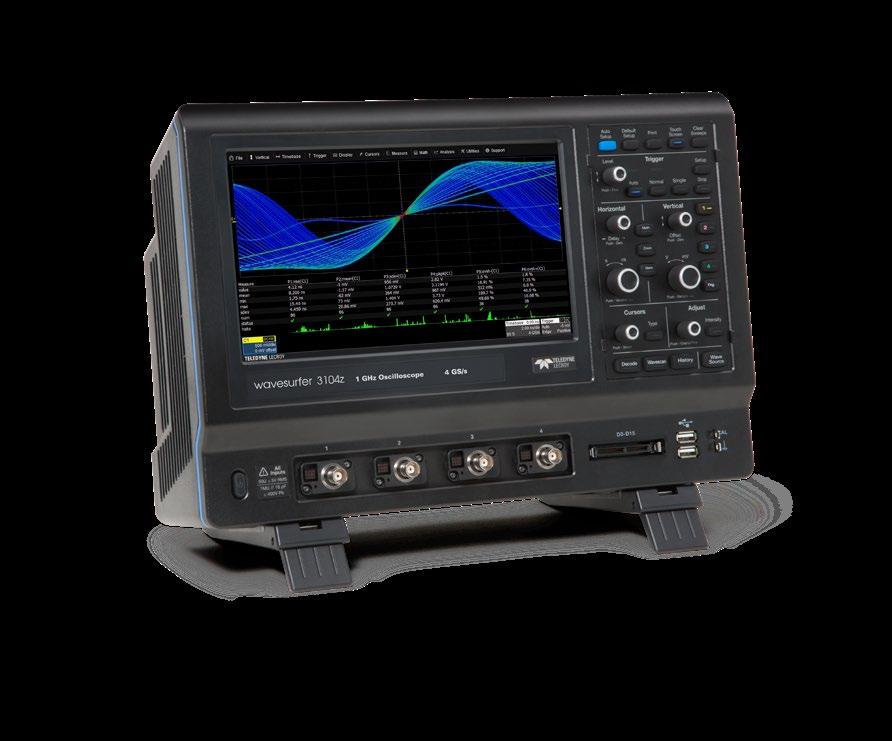 WAVESURFER 3000z AT A GLANCE Key Features 100 MHz, 200 MHz, 350 MHz, 500 MHz and 1 GHz bandwidths Up to 4 GS/s sample rate Long Memory up to 20 Mpts 10.