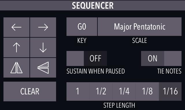 Tap it to open the Key and Transposition dialog which lets you select the key note and octave for your sequence.